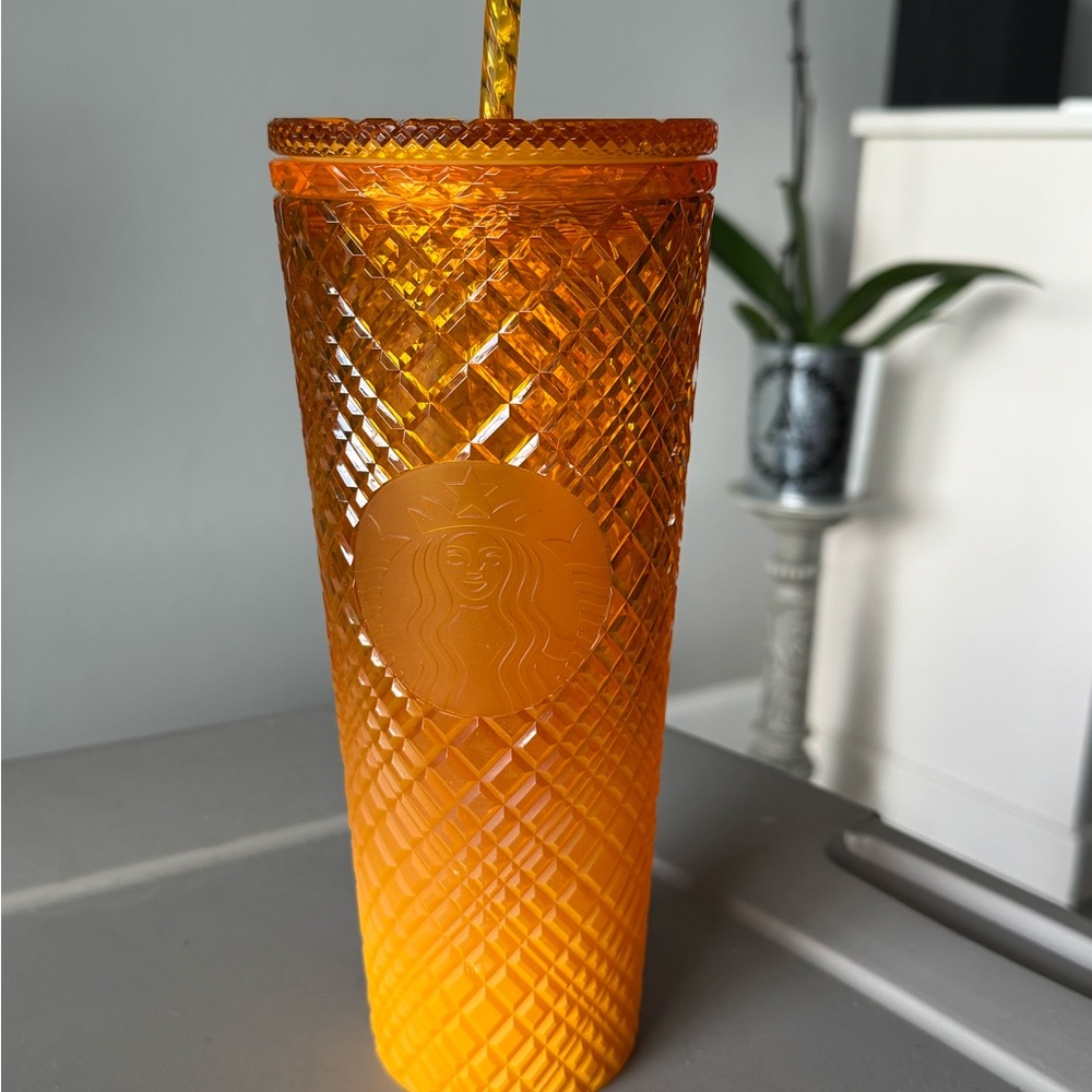NWT Starbucks Gradient Orange Textured Tumbler